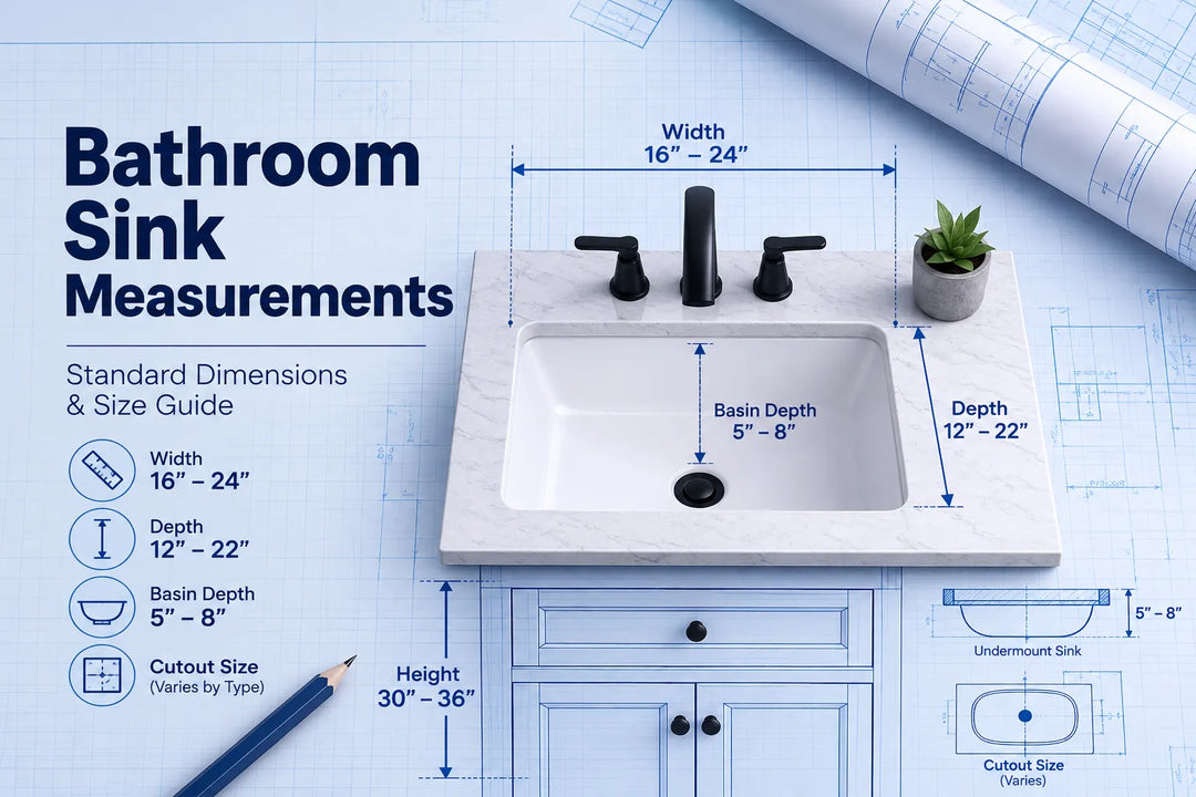 Bathroom Sink Measurements: Standard Dimensions &amp; Size Guide