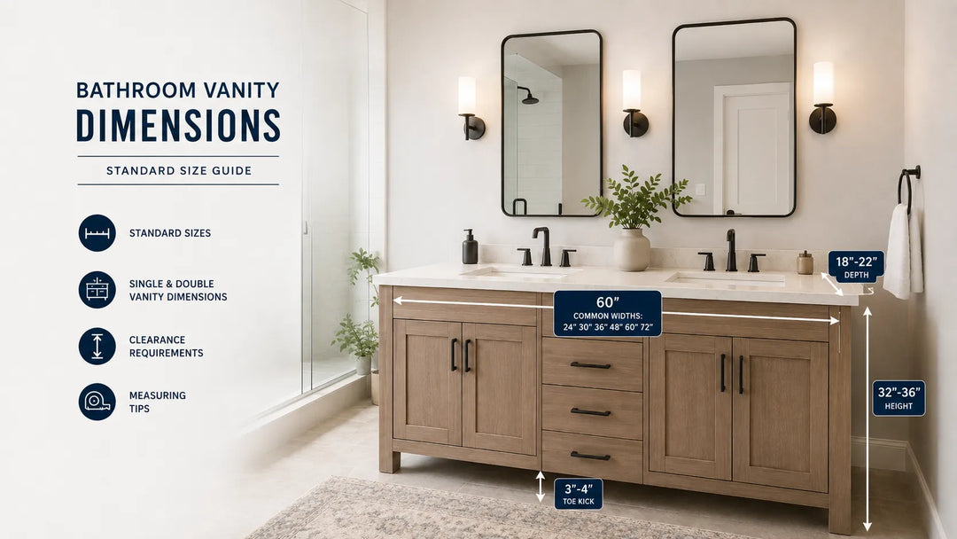 Bathroom Vanity Dimensions: Standard Sizes, Height, Width &amp; Depth