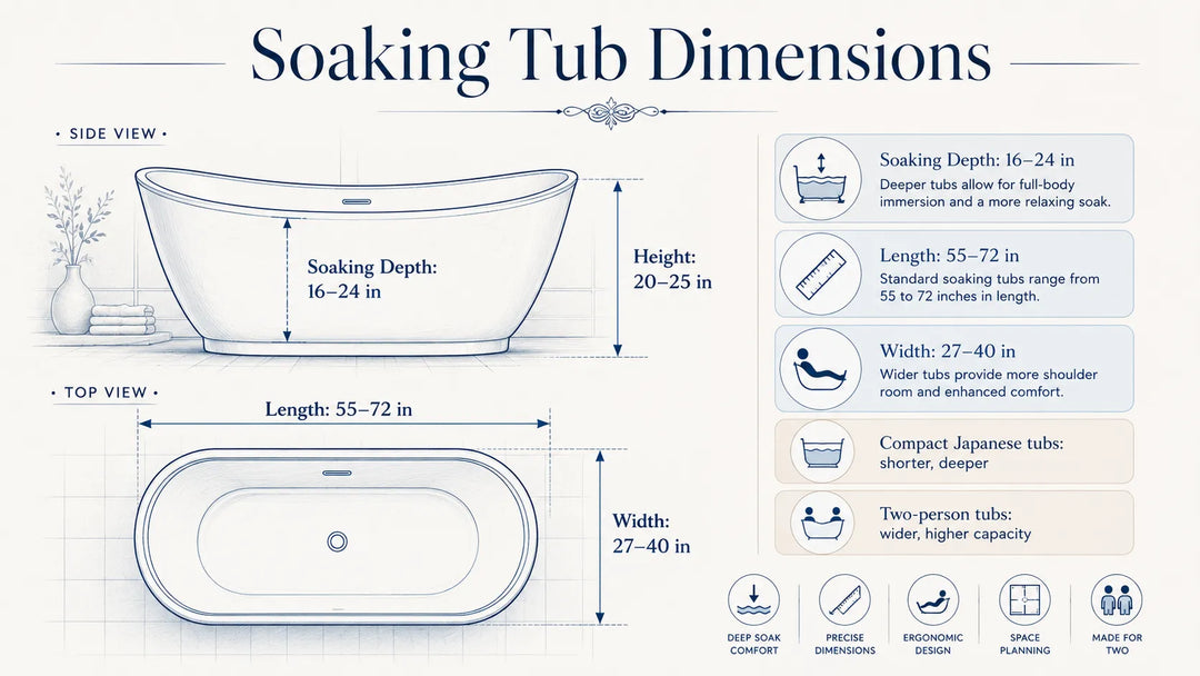 Soaking Tub Dimensions: Size, Depth and Fit Guide