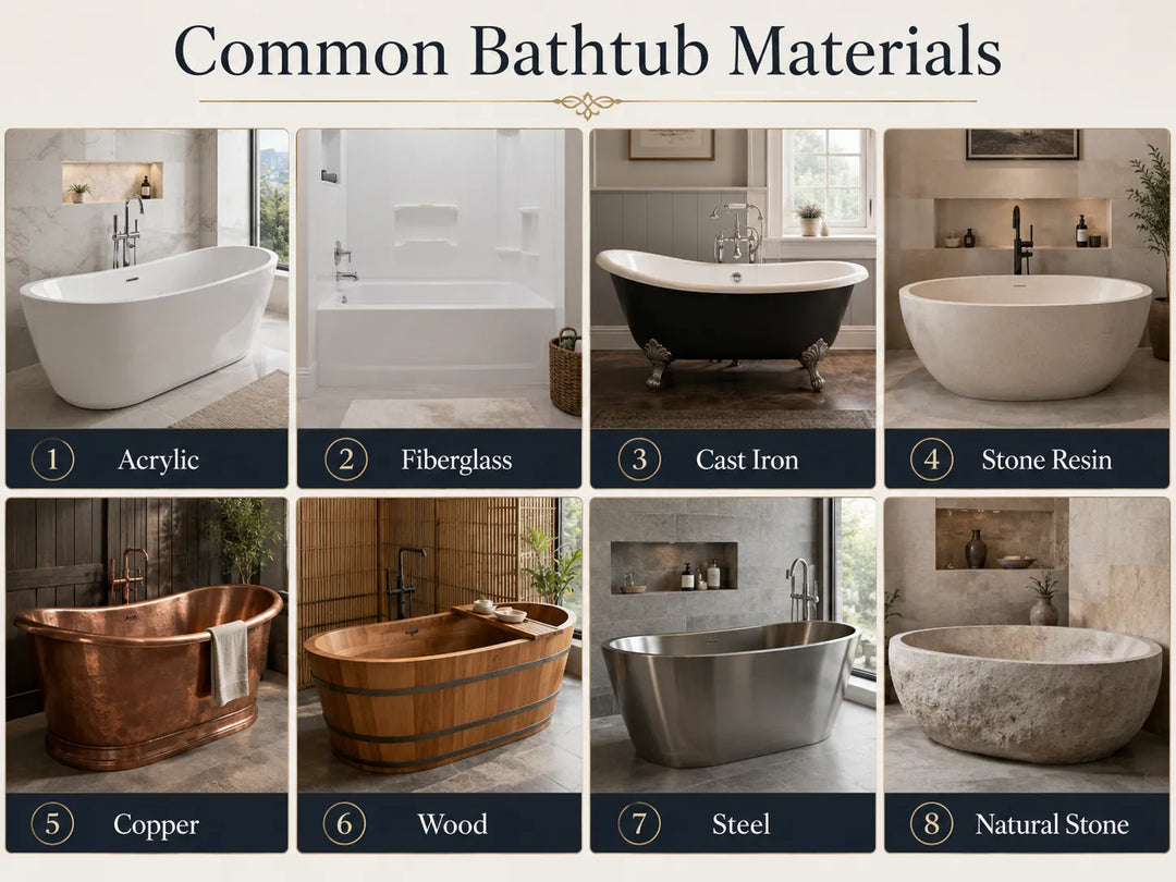 What Are Bathtubs Made Of: Pros, Cons, How To Test, and Costs for 2026