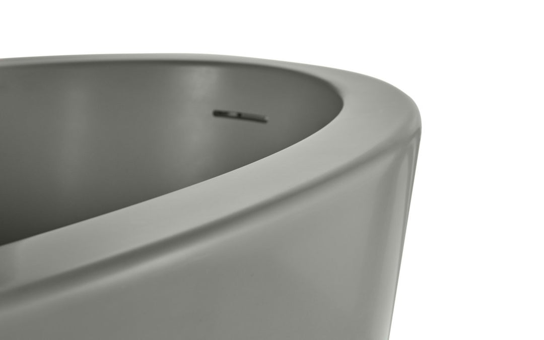 True Ofuro Concrete Freestanding Solid Surface Bathtub