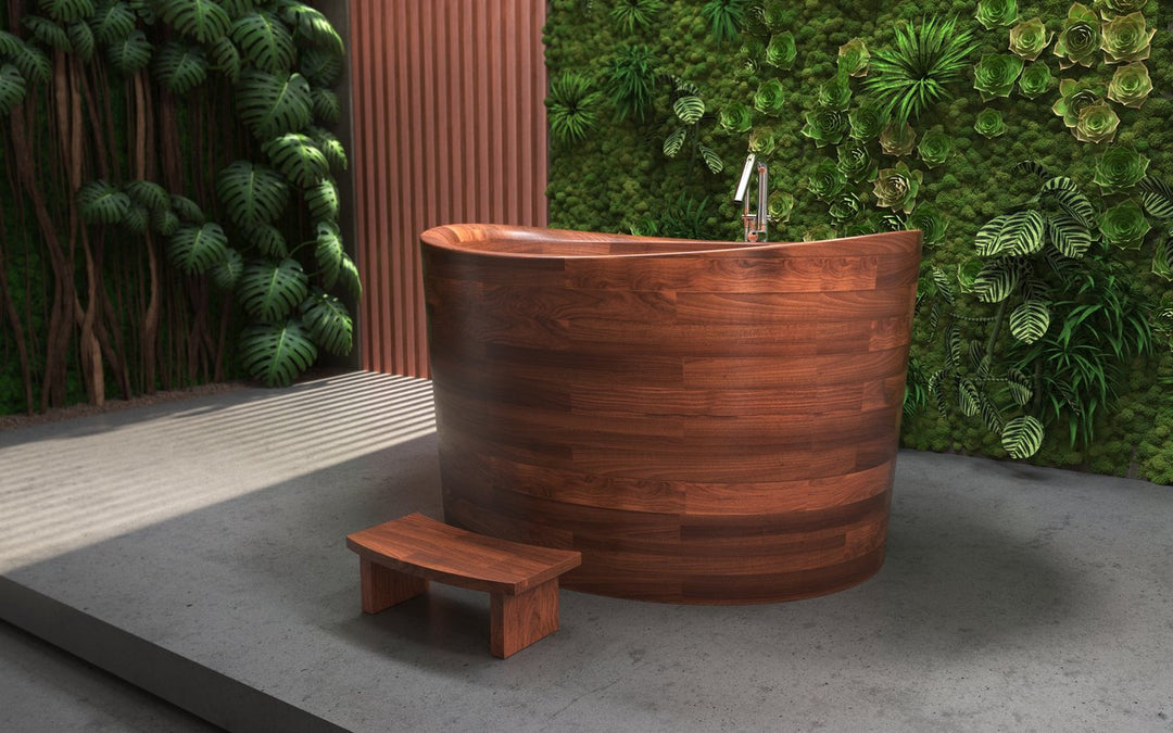 True Ofuro Duo Freestanding Wooden Bathtub
