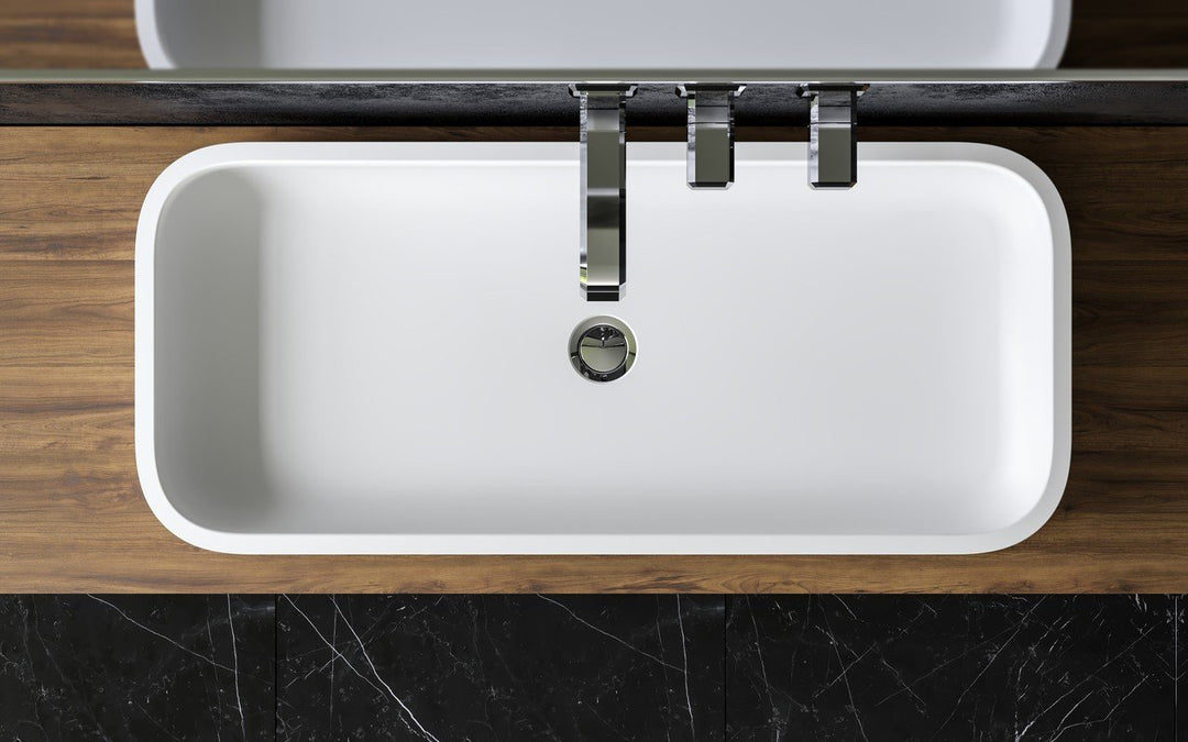Solace-B White Rectangular Vessel Sink