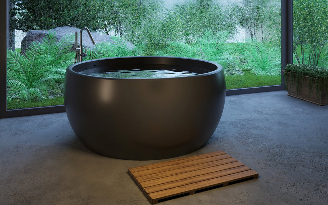 Aura Mini Black Stone Bathtub
