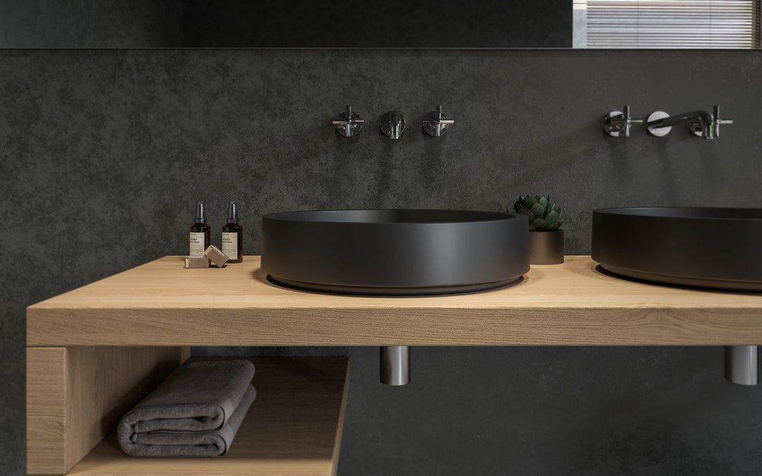 Solace-A Black Round Vessel Sink