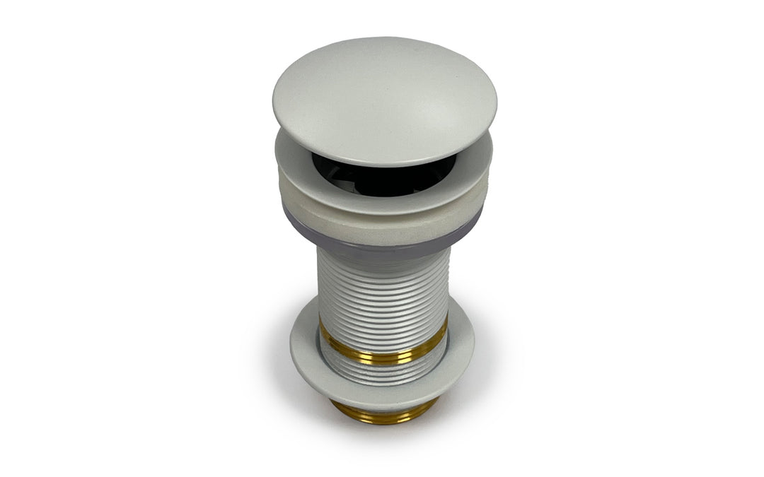 Euroclicker 3L Sink Drain (Matte White) Full Assembly