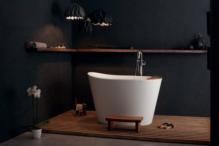 True Ofuro Freestanding Solid Surface Bathtub with Tranquility