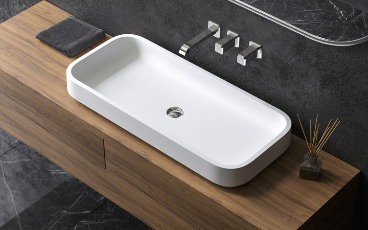 Solace-B White Rectangular Vessel Sink