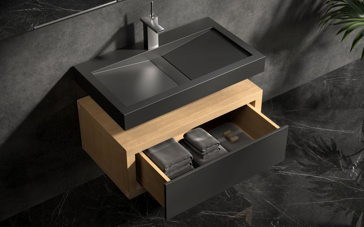 Millennium-90 Black Stone Sink