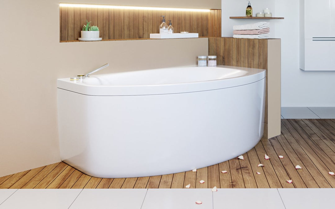 Anette-B-L Corner Acrylic Bathtub