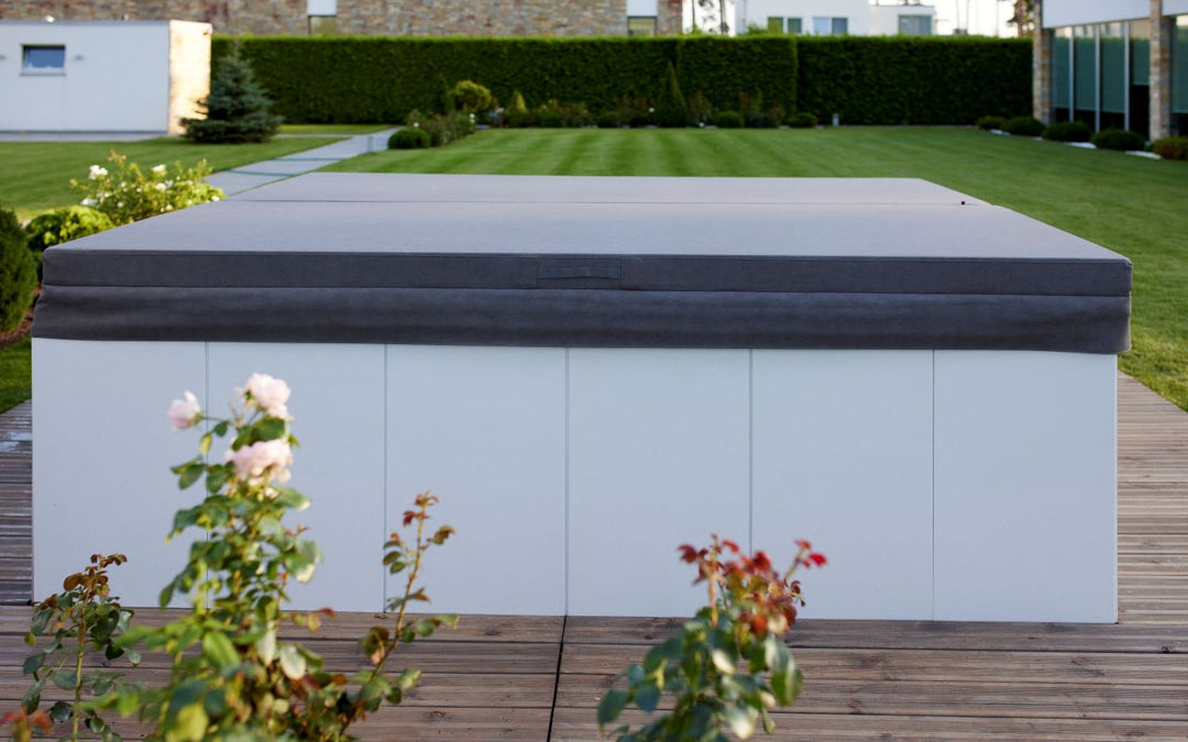 Vibe Infinity Spa w White Composite Siding (fmr. Maridur)