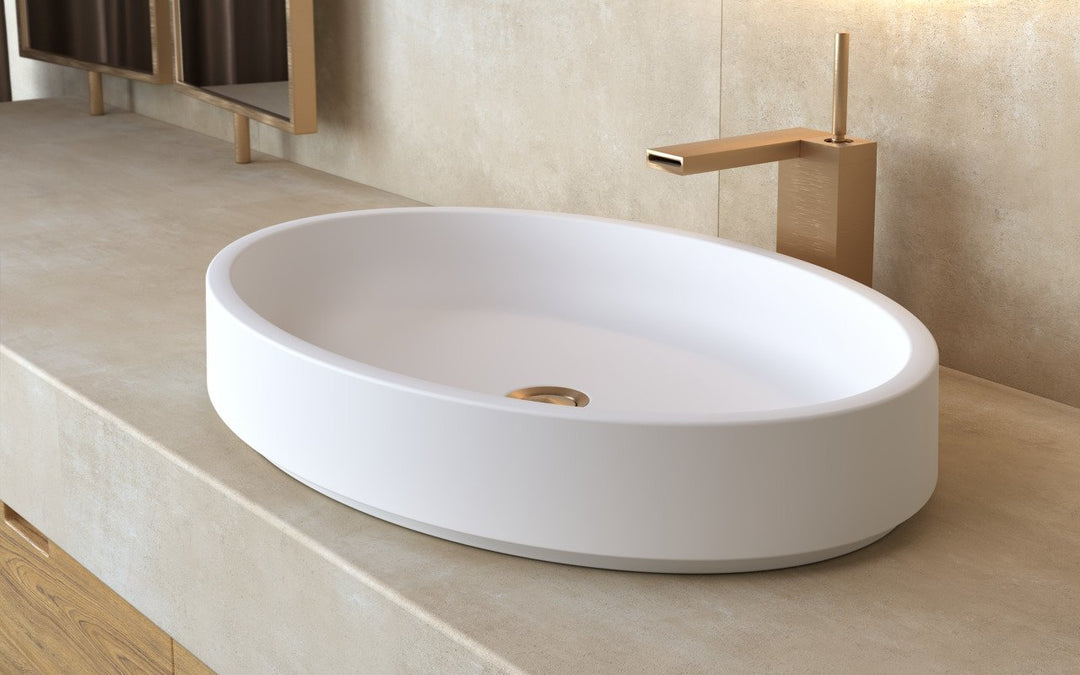 Solace White Oval Vessel Sink