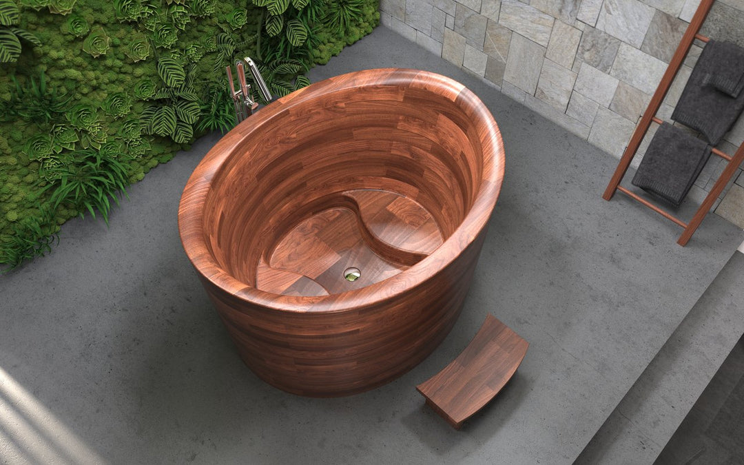 True Ofuro Duo Freestanding Wooden Bathtub