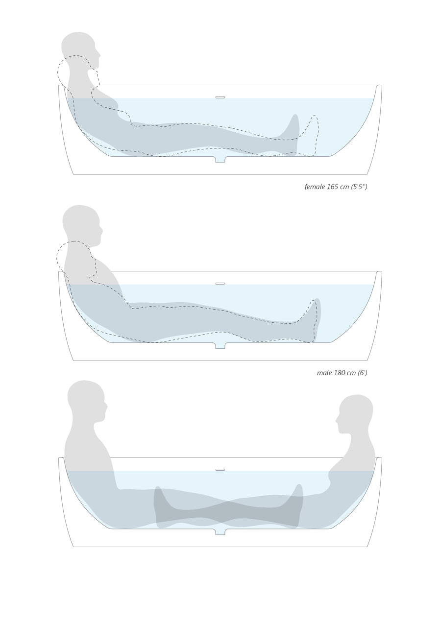 Aquatica Coletta Gunmetal-White Freestanding Bathtub