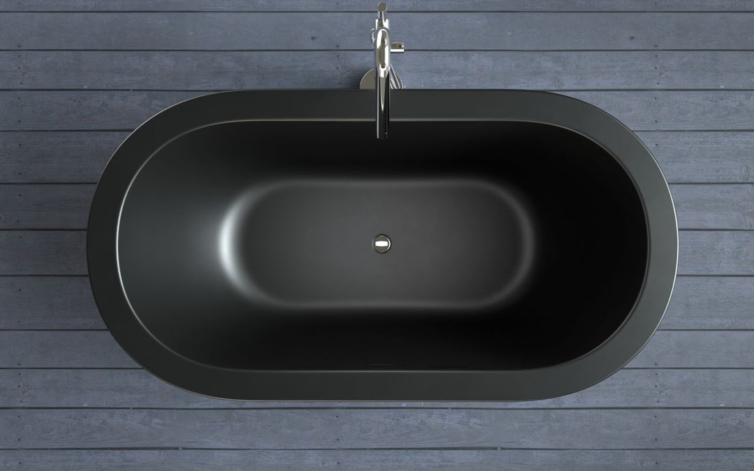Karolina 2 Black Freestanding Solid Surface Bathtub