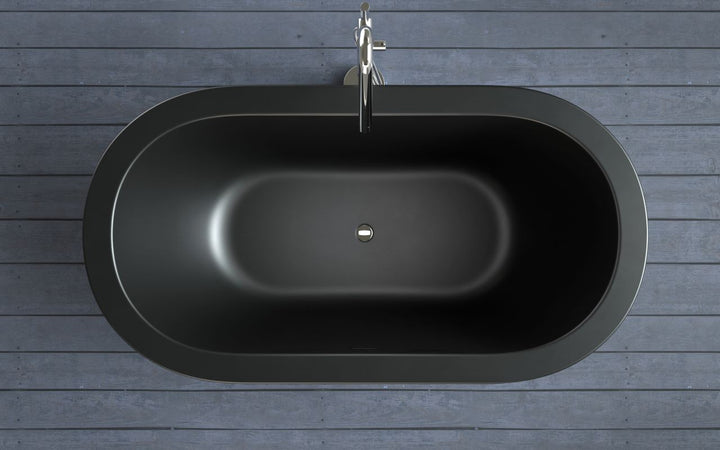 Karolina 2 Black Freestanding Solid Surface Bathtub
