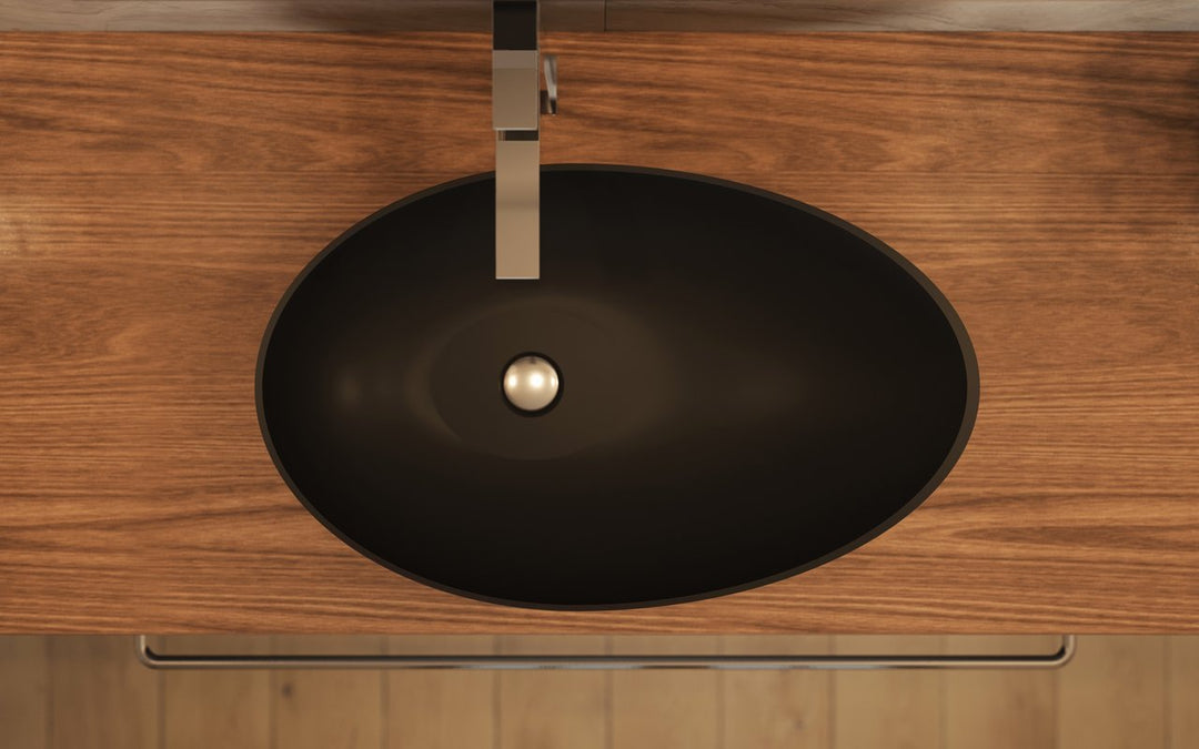 Spoon 2 Black Stone Vessel Sink