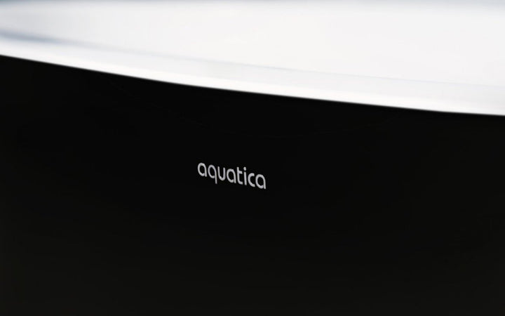 Emmanuelle 2 Black-White Freestanding Solid Surface Bathtub