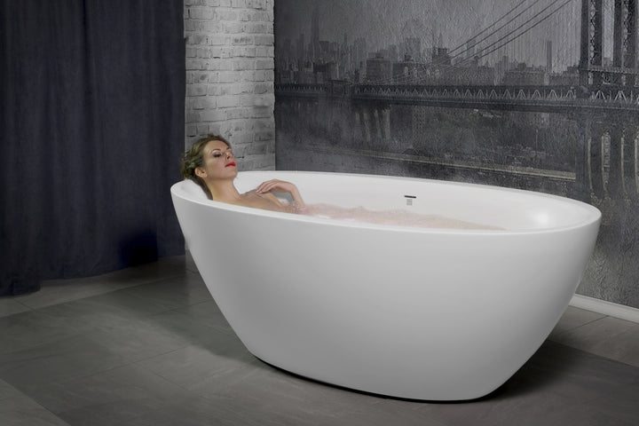 Sensuality Mini Freestanding Solid Surface Bathtub