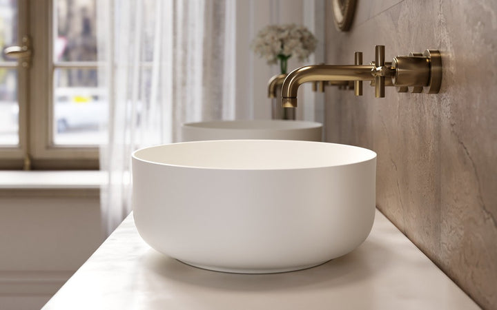 Aurora White Oval Vessel Sink