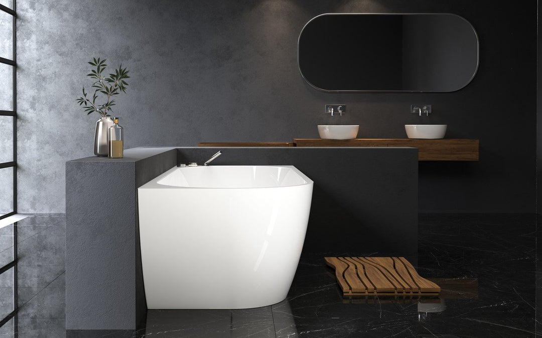 Purescape 118-L Corner Freestanding Bathtub