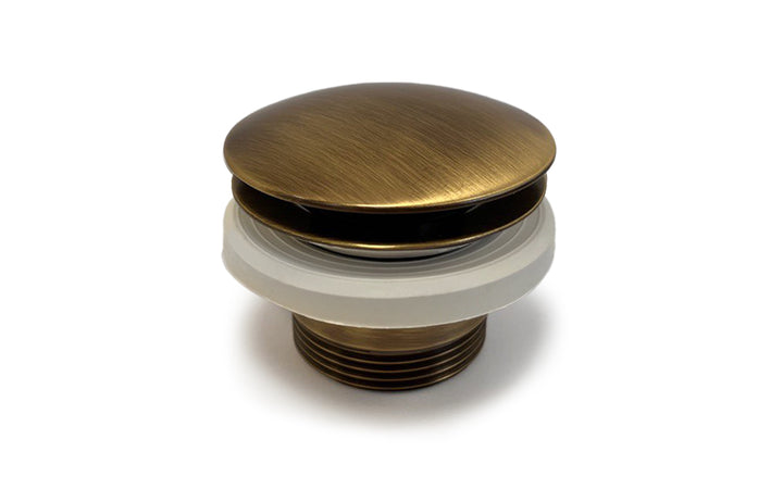 Euroclicker 3 Bathtub Drain (Antique Brass) Full Assembly