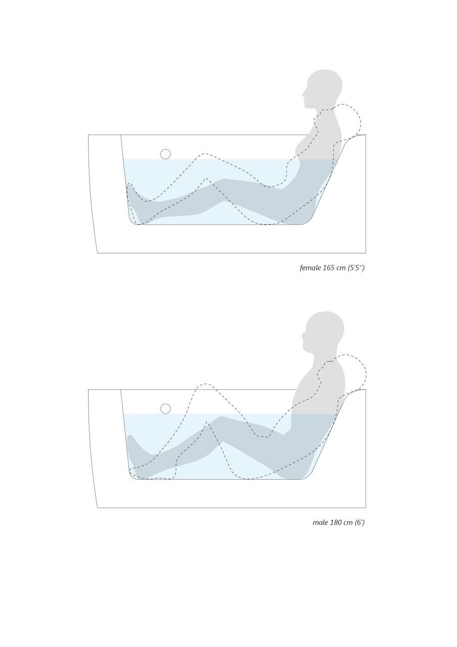 Idea-L White Freestanding Acrylic Bathtub