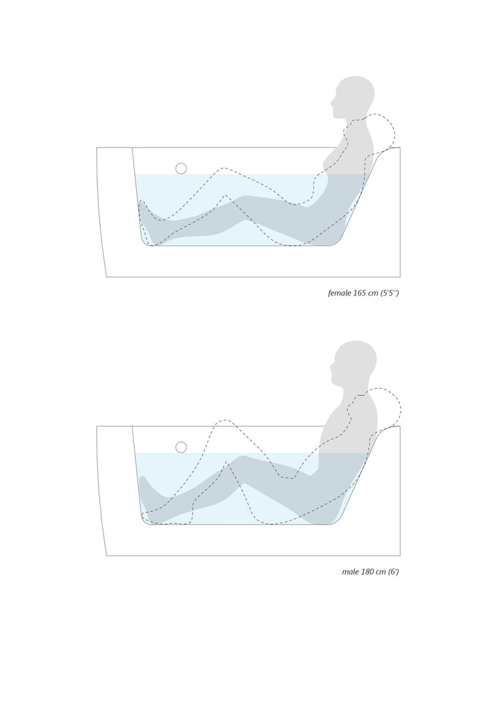 Idea-L White Freestanding Acrylic Bathtub
