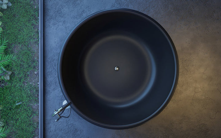 Aura Mini Black Stone Bathtub