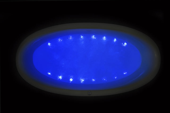 Sensuality Mini Black-White Relax Freestanding Solid Surface Bathtub