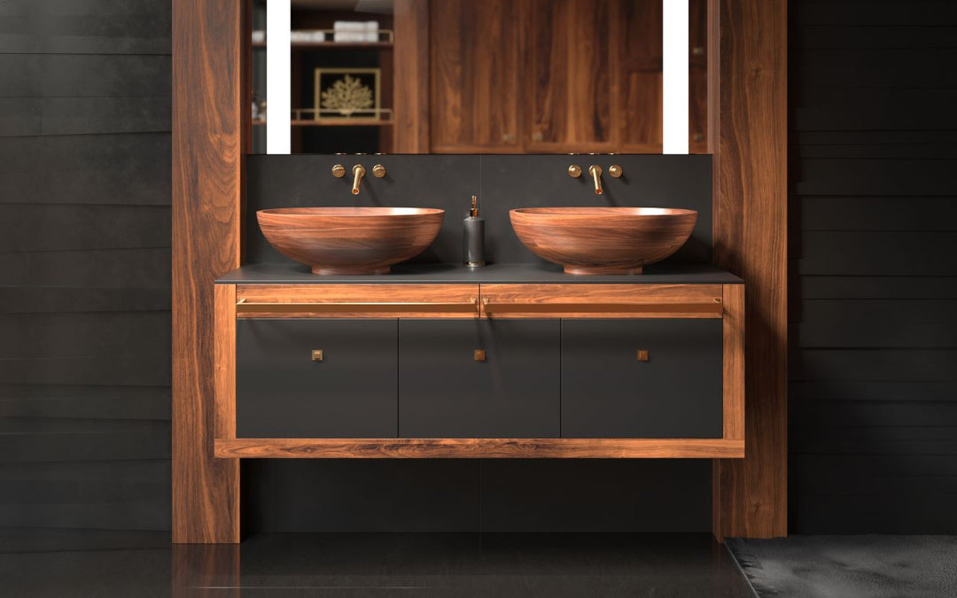 Karolina American Walnut Vessel Sink