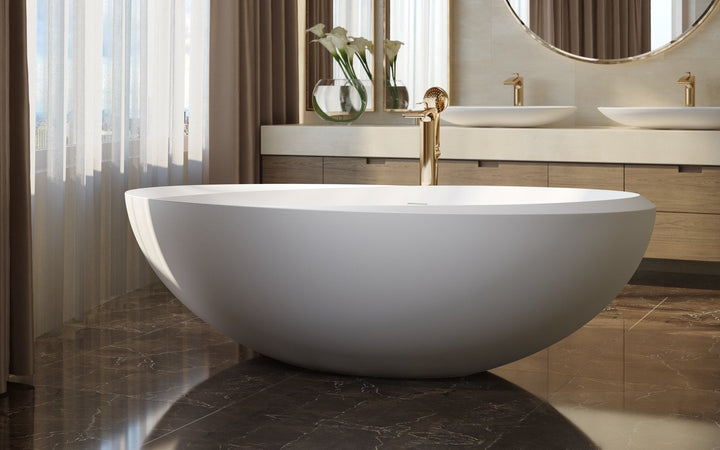 Illusion Freestanding Solid Surface Bathtub