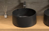 Solace-B Black Round Stone Vessel Sink