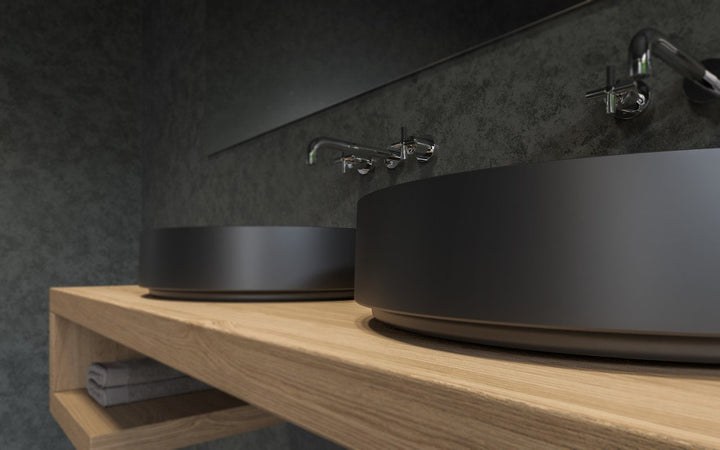 Solace-A Black Round Vessel Sink