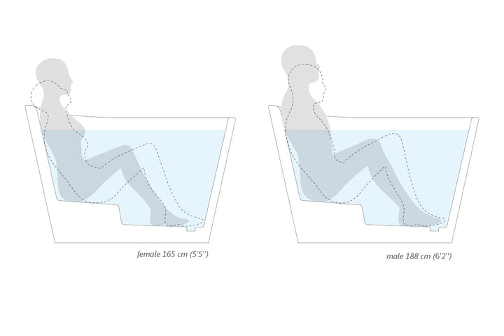 True Ofuro Concrete Freestanding Solid Surface Bathtub