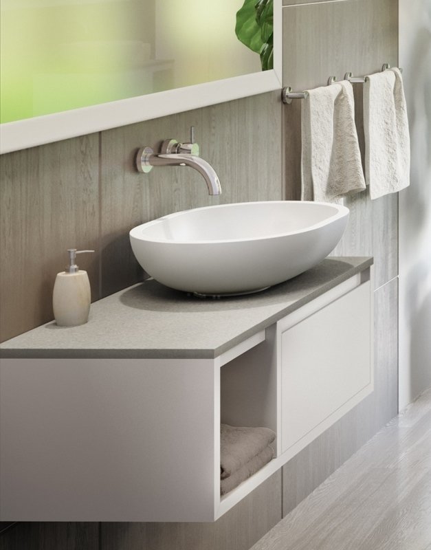 Karolina 2 White Oval Vessel Sink