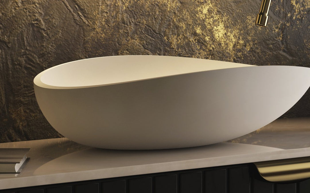 Lotus White Stone Vessel Sink