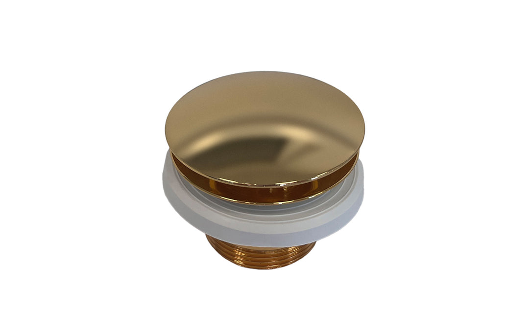 Euroclicker 3 Bathtub Drain (Polished Gold) Full Assembly