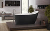 Emmanuelle 2 Blck-Wht Freestanding AquateX Bathtub
