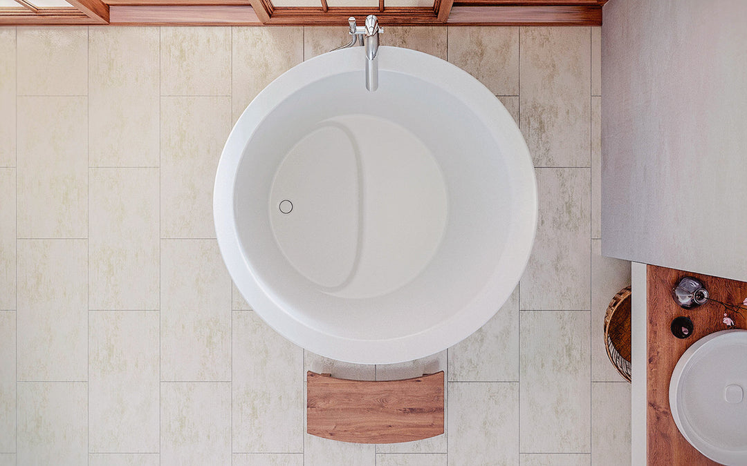 True Ofuro Mini Freestanding Solid Surface Bathtub