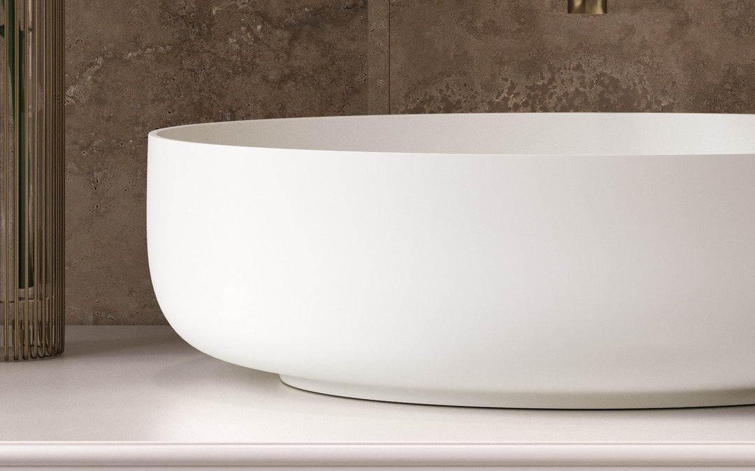 Aurora White Oval Vessel Sink