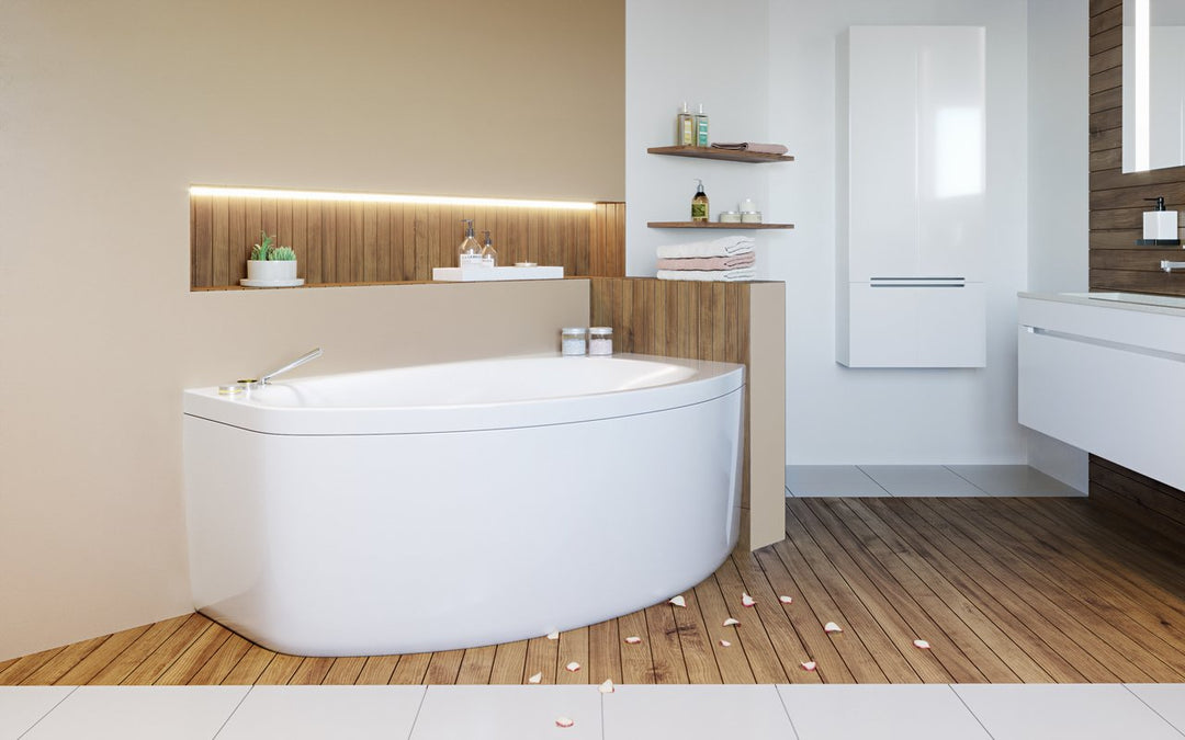 Anette-B-L Corner Acrylic Bathtub