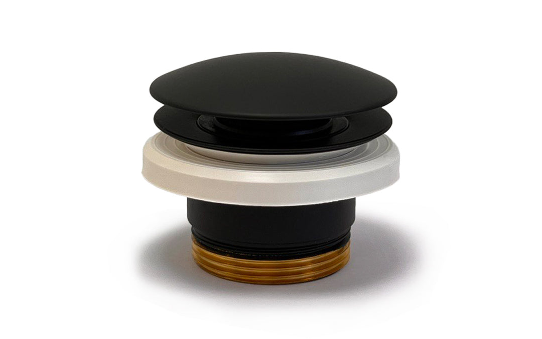 Euroclicker 3 Bathtub Drain (Matte Black) Full Assembly