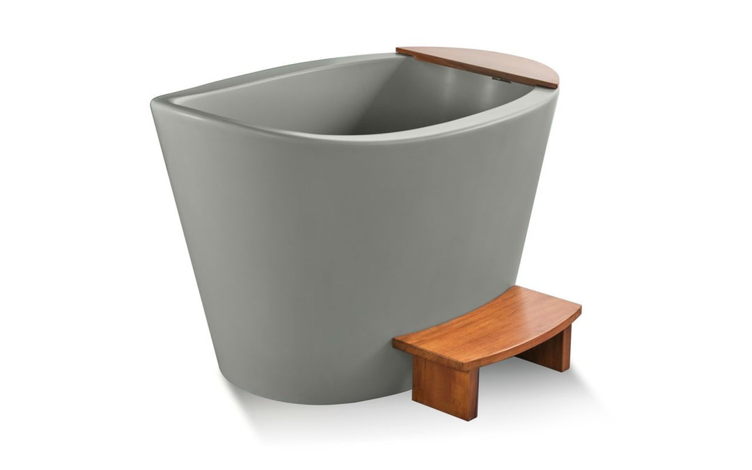 True Ofuro Concrete Freestanding Solid Surface Bathtub