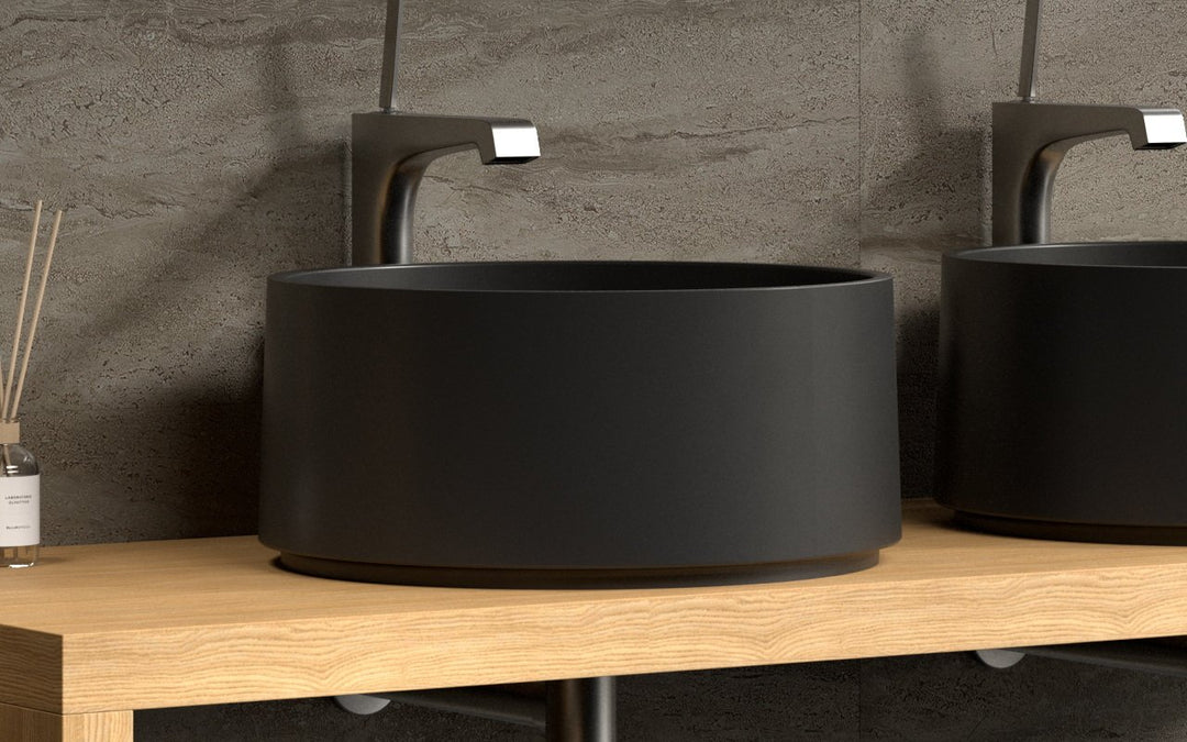Solace-B Black Round Vessel Sink
