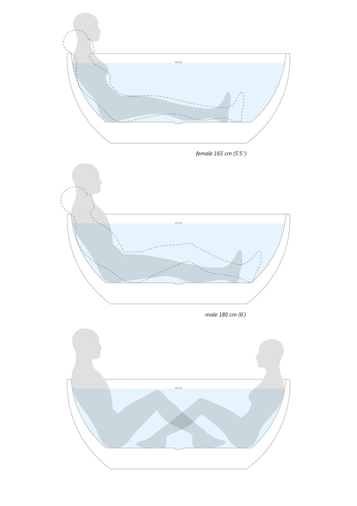 Sensuality Mini Relax Freestanding Solid Surface Bathtub