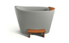 Aquatica True Ofuro Grey Freestanding Concrete Stone Japanese Soaking Bathtub