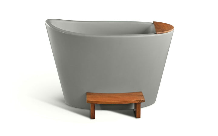 True Ofuro Concrete Freestanding Solid Surface Bathtub