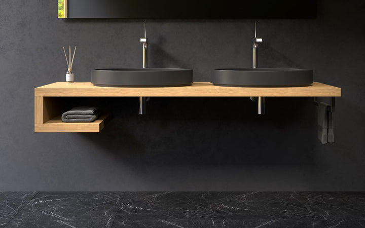 Solace Black Oval Vessel Sink