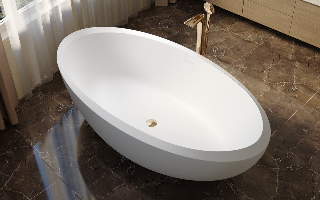 Illusion Freestanding Solid Surface Bathtub